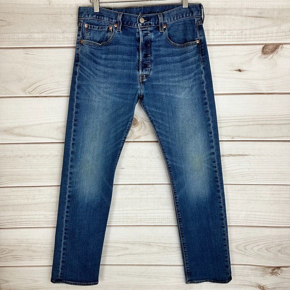 LEVI'S Original 501 Straight Leg Button-Fly Classic Denim Jeans, Size 32/32 - Picture 1 of 6